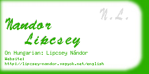 nandor lipcsey business card